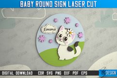 Children&#039;s Room Sign |Personalized Door Round Sign | Nursery Product Image 1