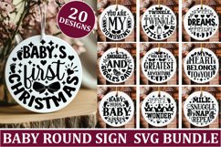 Baby Round SVG Bundle Funny Quotes Design Baby Quotes SVG Product Image 1