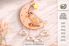 Baby Name Signs With Birth Stats Bundle lasercut. Baby SVG Product Image 2