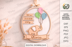 Baby Name Signs With Birth Stats Bundle lasercut. Baby SVG Product Image 4