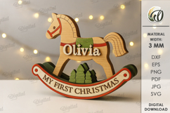 Baby’s First Christmas Bundle Lasercut. Christmas Decor SVG Product Image 12