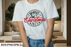 Baby's First Christmas 2023 SVG Design SVG T-shirt Design Product Image 4