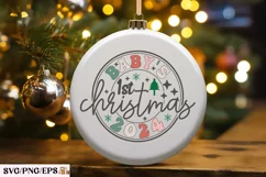 Baby's First Christmas 2024 SVG T-shirt Design Product Image 1
