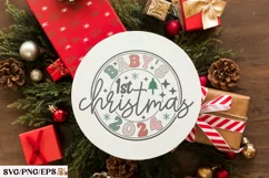 Baby's First Christmas 2024 SVG T-shirt Design Product Image 2