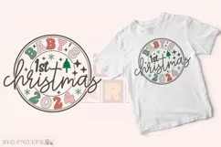 Baby's First Christmas 2024 SVG T-shirt Design Product Image 3