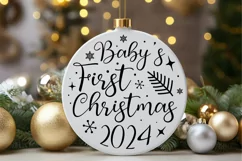 Baby's First Christmas 2024 SVG, Cute Baby Christmas SVG Product Image 3
