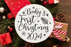 Baby's First Christmas 2024 SVG, Cute Baby Christmas SVG Product Image 2