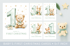 baby first christmas, baby christmas card, first christmas Product Image 1