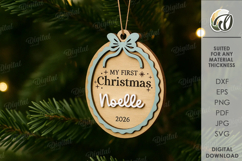 Baby’s First Christmas Bundle Lasercut. Christmas Decor SVG Product Image 9