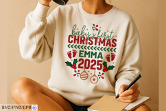 Baby&#039;s First Christmas Emma 2025 Cute Holiday Sublimation Product Image 2