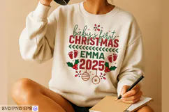 Baby's First Christmas Emma 2025 Cute Holiday Sublimation Product Image 2