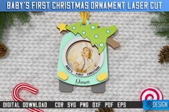 Baby&#039;s First Christmas Ornament Laser Cut|Christmas Tree Toy Product Image 1