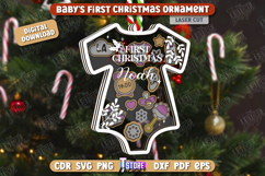 Baby&#039;s First Christmas Shaker Ornaments Laser Cut, New Born Product Image 1