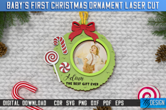 Baby&#039;s First Christmas Ornament Laser Cut|Christmas Tree Toy Product Image 1