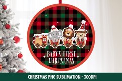 Baby&#039;s First Christmas 2023 Ornament Sublimation Png Product Image 1