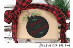Baby's First Christmas - SVG DXF PNG Cut files Product Image 3