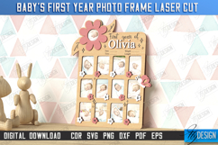 Baby’s First Year Photo Frame Laser Cut Bundle, Keepsake SVG Product Image 3