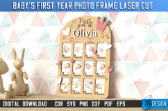 Baby’s First Year Photo Frame Laser Cut Bundle, Keepsake SVG Product Image 4