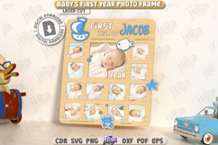 Baby’s First Year Photo Frame Laser Cut, Newborn Stats Frame Product Image 6