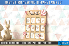 Baby’s First Year Photo Frame Laser Cut| New Born |Gift Idea Product Image 1