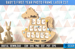 Baby’s First Year Photo Frame Laser Cut| New Born |Gift Idea Product Image 1