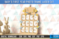 Baby’s First Year Photo Frame Laser Cut| New Born |Gift Idea Product Image 1