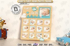 Baby’s First Year Photo Frame Laser Cut, Newborn Stats Frame Product Image 12