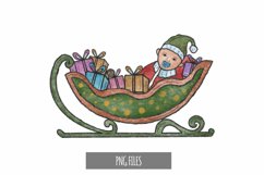 Baby Santa Watercolor Product Image 1
