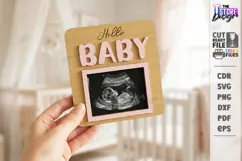 Baby Scan Frame Laser Cut | Photo Holder | New Born SVG |CNC Product Image 1
