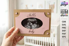 Baby Scan Frame Laser Cut | Photo Holder | New Born SVG |CNC Product Image 1