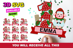 Baby Sheep strawberry Topper 3D SVG Product Image 1
