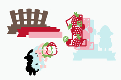 Baby Sheep strawberry Topper 3D SVG Product Image 4