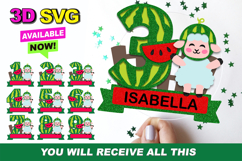 Baby Sheep Watermelon Topper 3D SVG Product Image 1