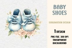 Baby Shoes with Flowers Clipart Product Image 1