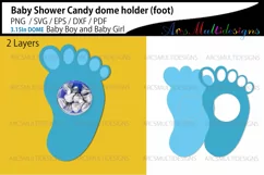 Baby Shower candy dome holder / baby foot candy holder Product Image 2