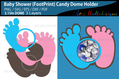 Baby Shower footprint candy dome Product Image 1