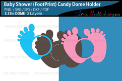 Baby Shower footprint candy dome Product Image 3