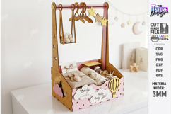 Baby Shower Closet Crate Laser Cut | Nursery Basket Laser Product Image 1