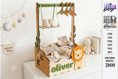 Baby Shower Closet Crate Laser Cut | Nursery Basket Laser Product Image 1