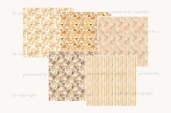 Bundle of beige watercolor Baby Shower papers, nursery seamless patterns, neutral baby digital papers, triangles mosaic watercolor printable papers, beige peonies digital background, beige bows pattern, marble blur pattern, beige striped pattern