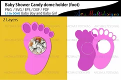 Baby Shower candy dome holder / baby foot candy holder Product Image 3