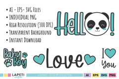 Cute baby boy sentiment graphics for nursery wall art baby invitations and keepsakes