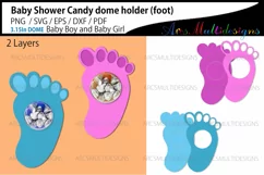 Baby Shower candy dome holder / baby foot candy holder Product Image 1