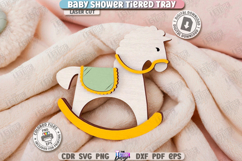 Baby Shower Tiered Tray Laser Cut|Baby Signs|Neutral Design Product Image 1