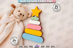 Baby Shower Tiered Tray Laser Cut|Baby Signs|Neutral Design Product Image 1