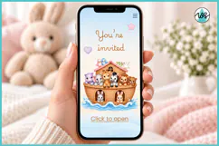 Noah's Ark Baby Shower Website Invitation Canva RSVP Product Image 13