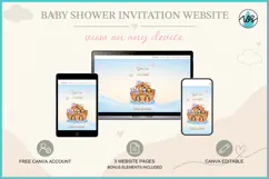 Noah's Ark Baby Shower Website Invitation Canva RSVP Product Image 2
