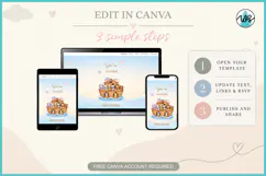 Noah's Ark Baby Shower Website Invitation Canva RSVP Product Image 4