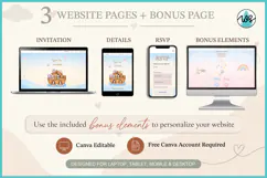 Noah's Ark Baby Shower Website Invitation Canva RSVP Product Image 5