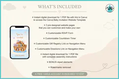 Noah's Ark Baby Shower Website Invitation Canva RSVP Product Image 9